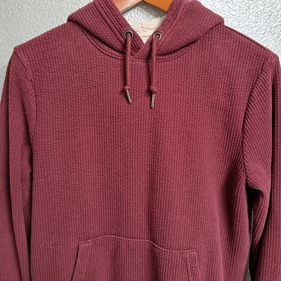 Old Navy Maroon Ribbed Hoodie   Size S - Picture 8 of 12